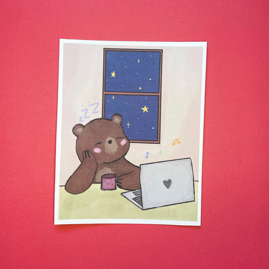 Sleepy bear print