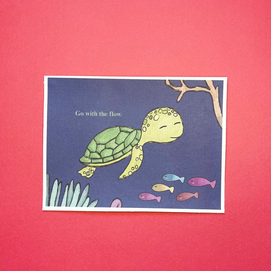 Go with the flow turtle print