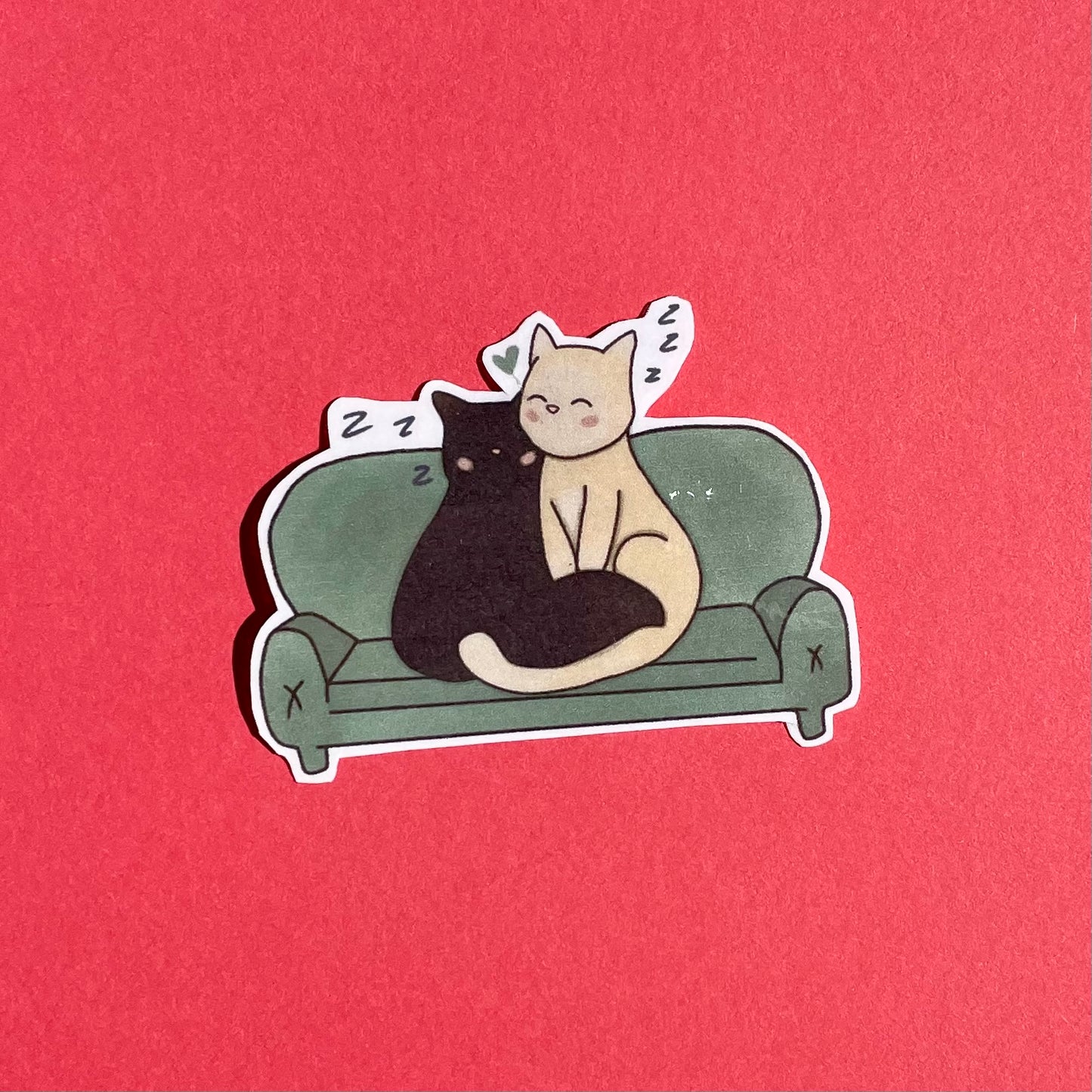 Sleepy cats sticker