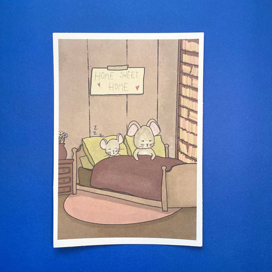 Little mouse house print