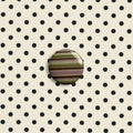 Multicoloured stripy small badge