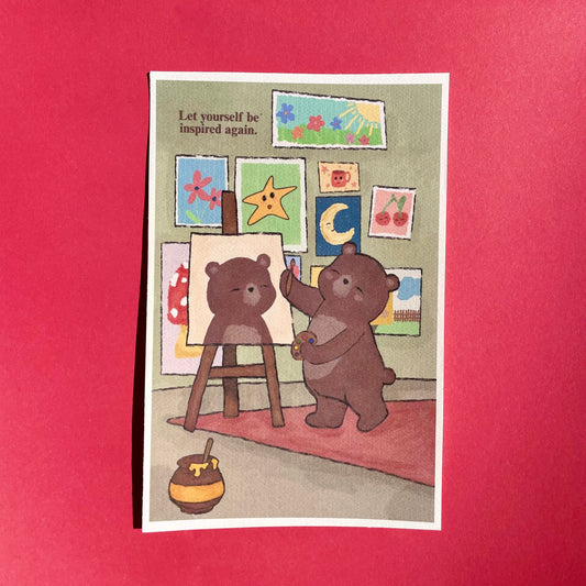 Let yourself be inspired bear print