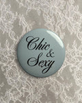 Blue chic and sexy big badge