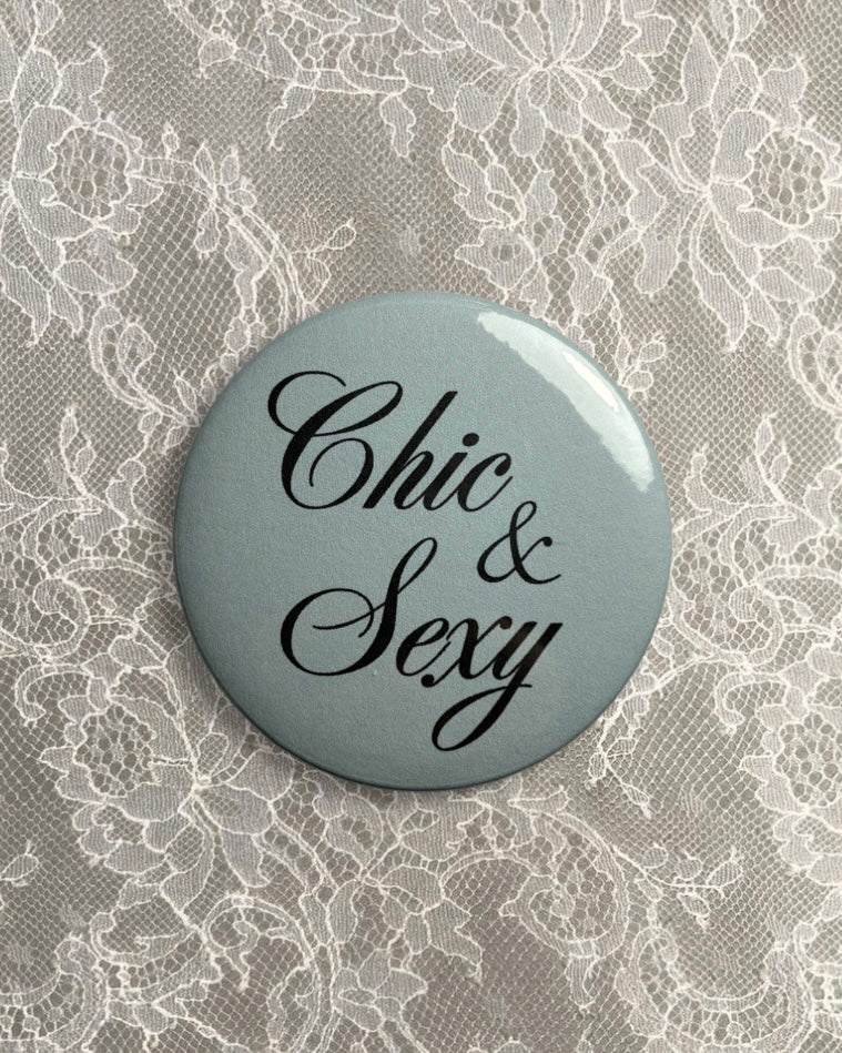 Blue chic and sexy big badge