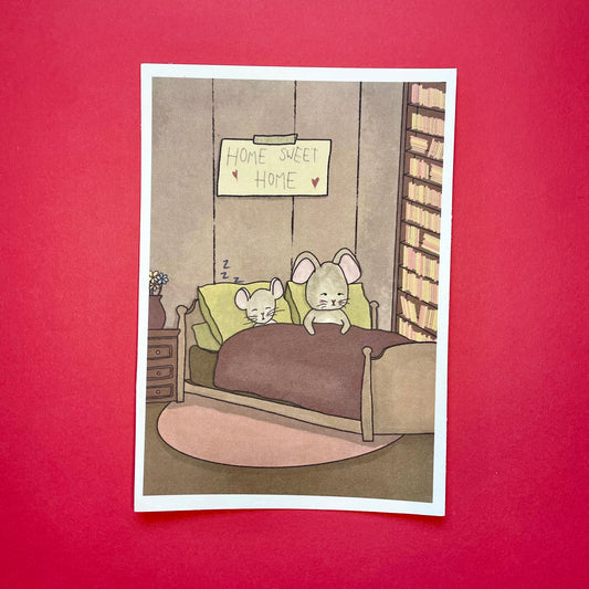 Little mouse house print