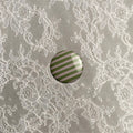 Pink and green stripy small badge
