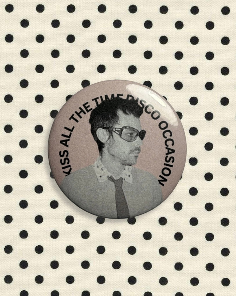 Pink Harry styles graphic big badge