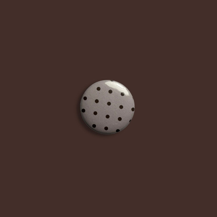 Pink polka dot small badge