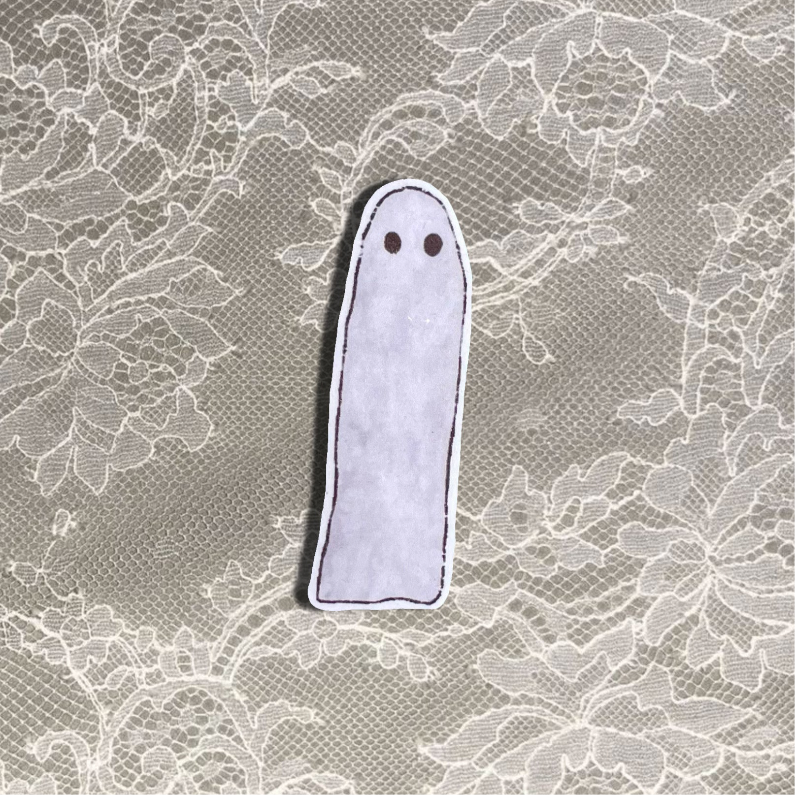 Lonely ghost sticker