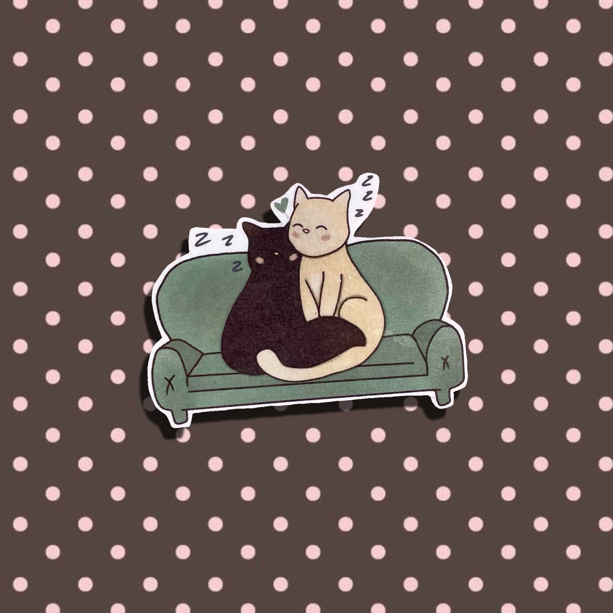 Sleepy cats sticker