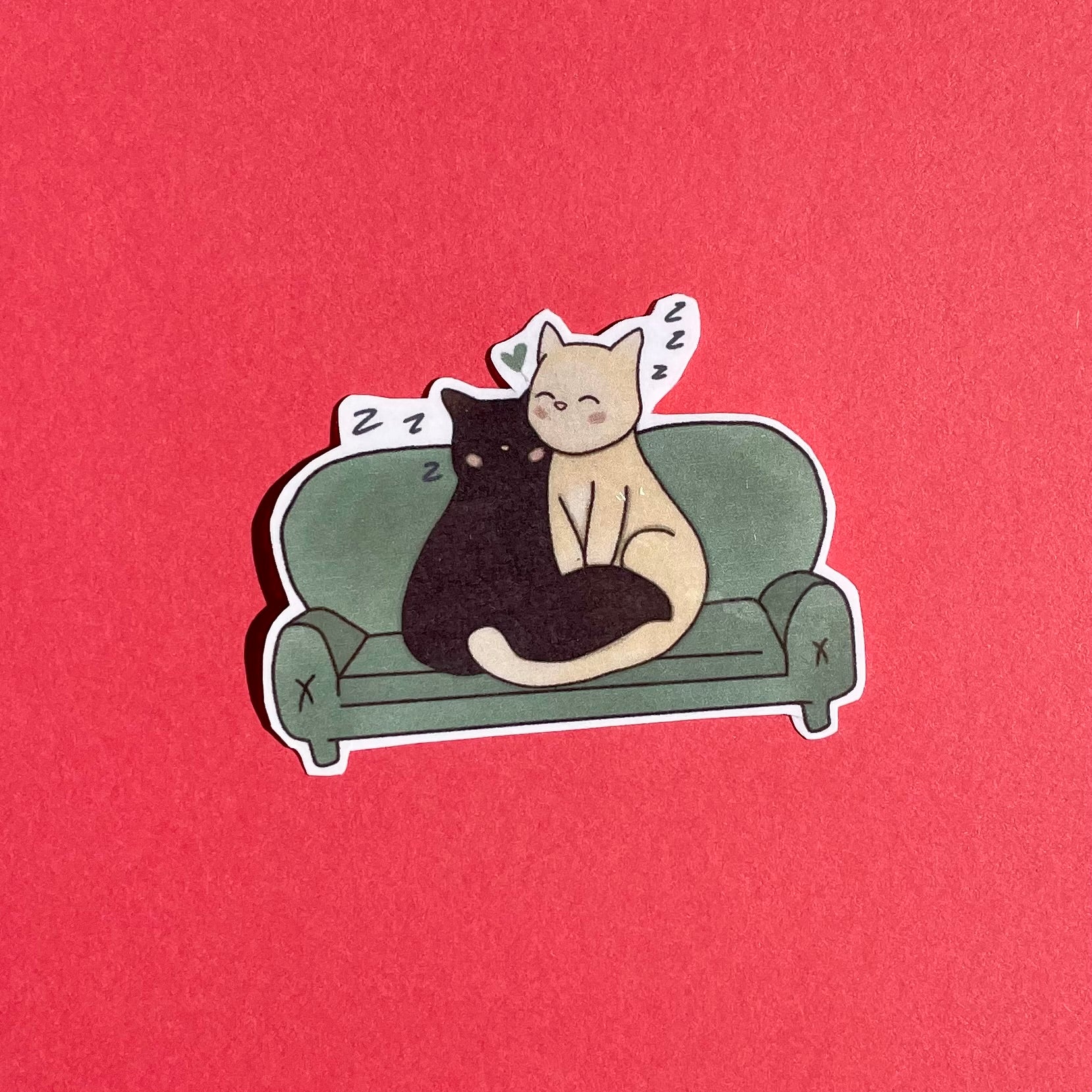 Sleepy cats sticker
