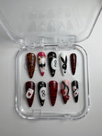8-ball stiletto nails