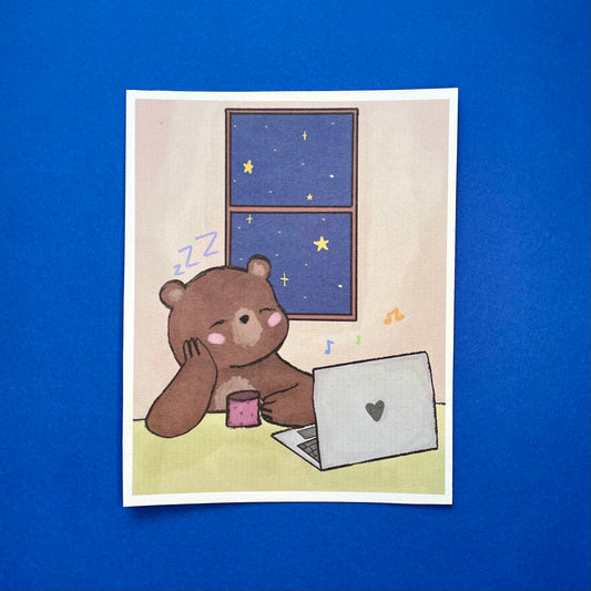 Sleepy bear print