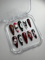 8-ball stiletto nails