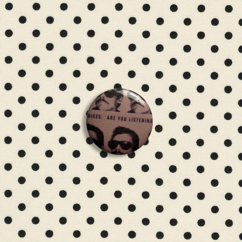 Moustache Harry small badge