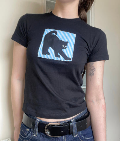 Cat patch baby tee