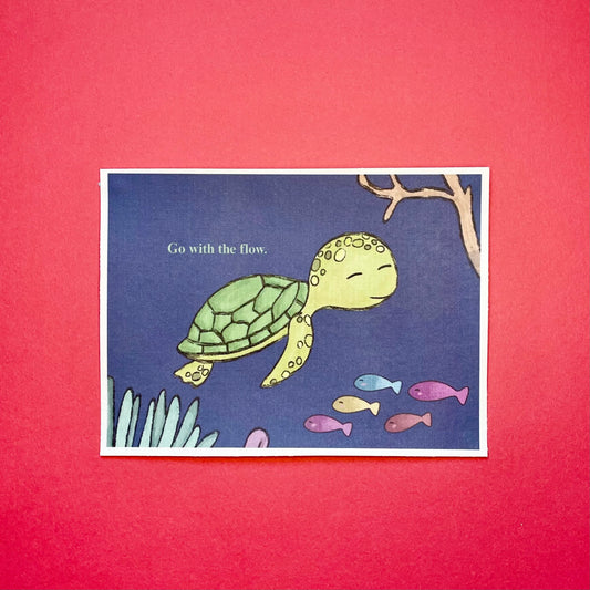 Go with the flow turtle print
